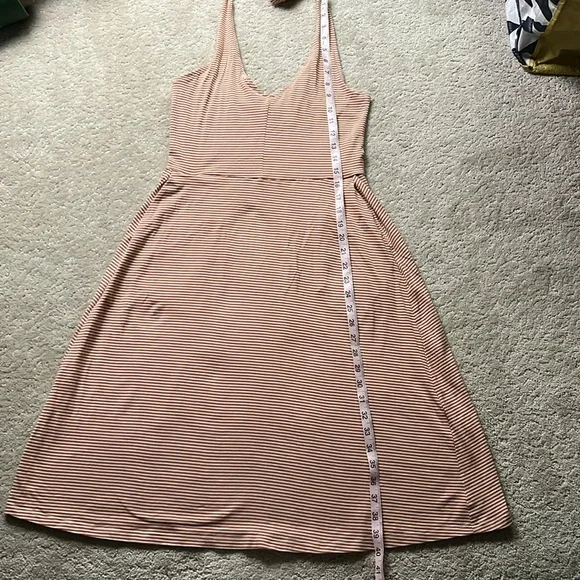Pact Organic Cotton Shell Stripe Fit & Flare Halter Dress - S - Picture 9 of 12